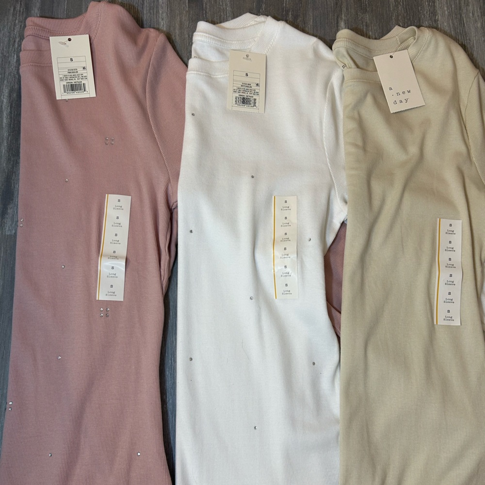 NWT Women’s A New Day Bundle, 3 long sleeve shirts, Size Small - Picture 15 of 15